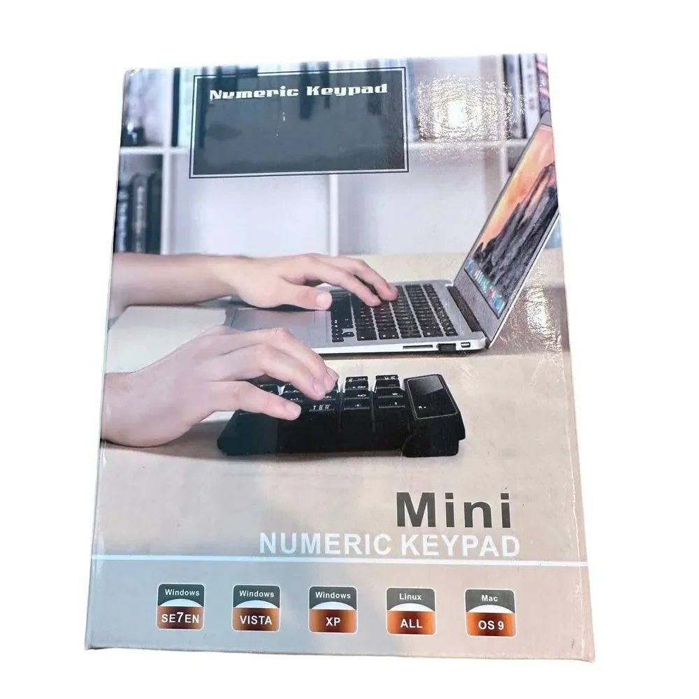 Mini Wireless Numeric Keypad Keyboard Black Portable